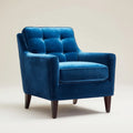 Blue Velvet Upholstered Armchair – 80x85x90 cm – Modern Design