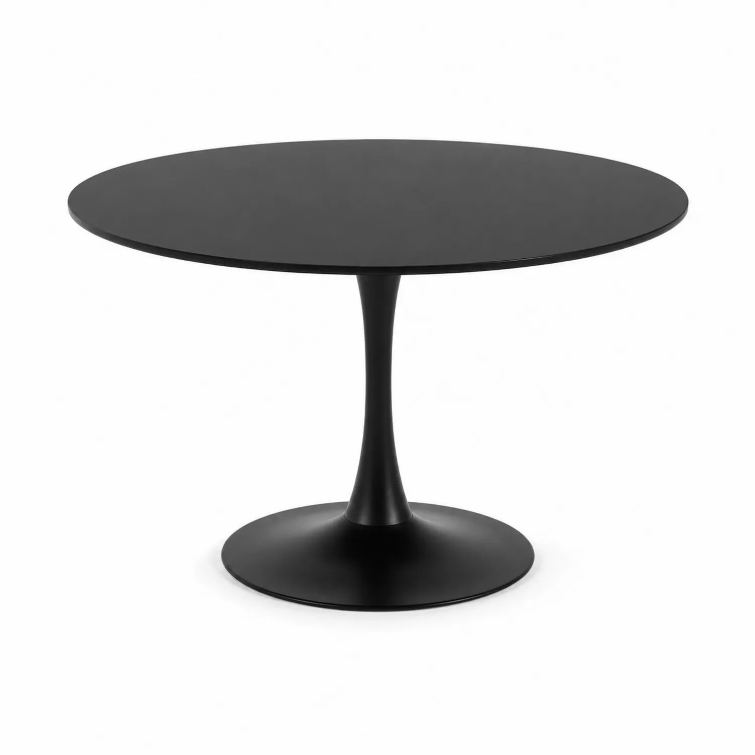 Tavolo rotondo in metallo nero diametro 120 cm