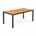Tavolo da pranzo rettangolare da esterno in legno e metallo 150x90 cm