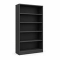 Libreria Verticale in Legno Composito Nero 180x80x30 cm