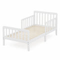 Letto per bambini in legno massiccio bianco con sponde laterali