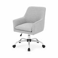 Sedia da ufficio regolabile in tessuto grigio con base in metallo
