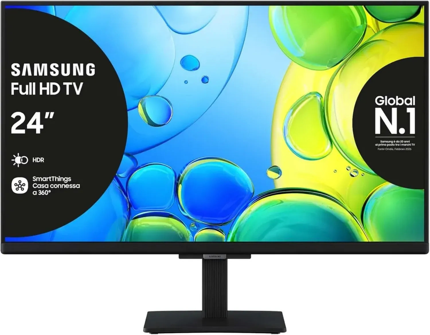 Samsung Smart TV 24'' FHD, Processore Hyper Real, HDR & PurColor, Design SlimLook, Edizione Intrattenimento 2025