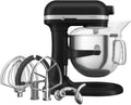 KitchenAid Robot da Cucina 6,6L Nero Opaco con Accessori in Acciaio Inox