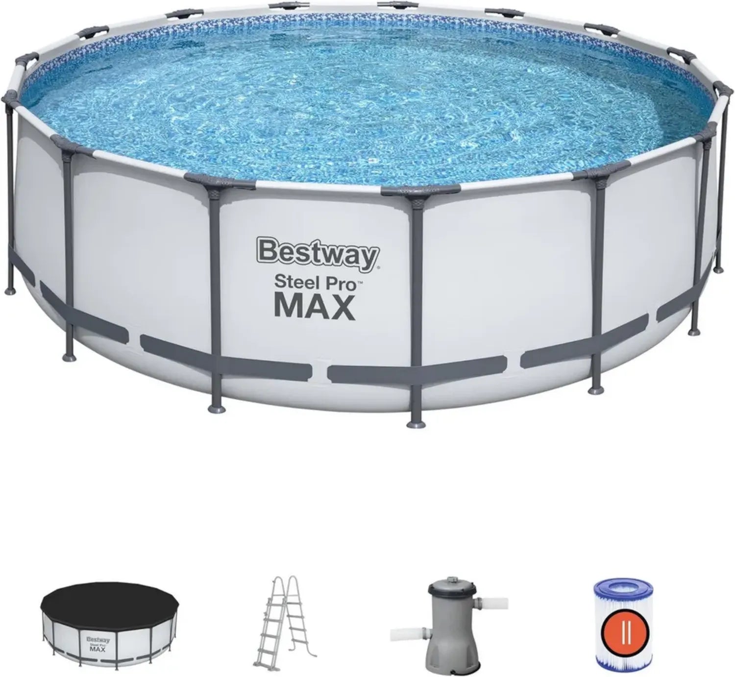 Piscina Rotonda Steel PRO Max 56438 in PVC Blu di Bestway