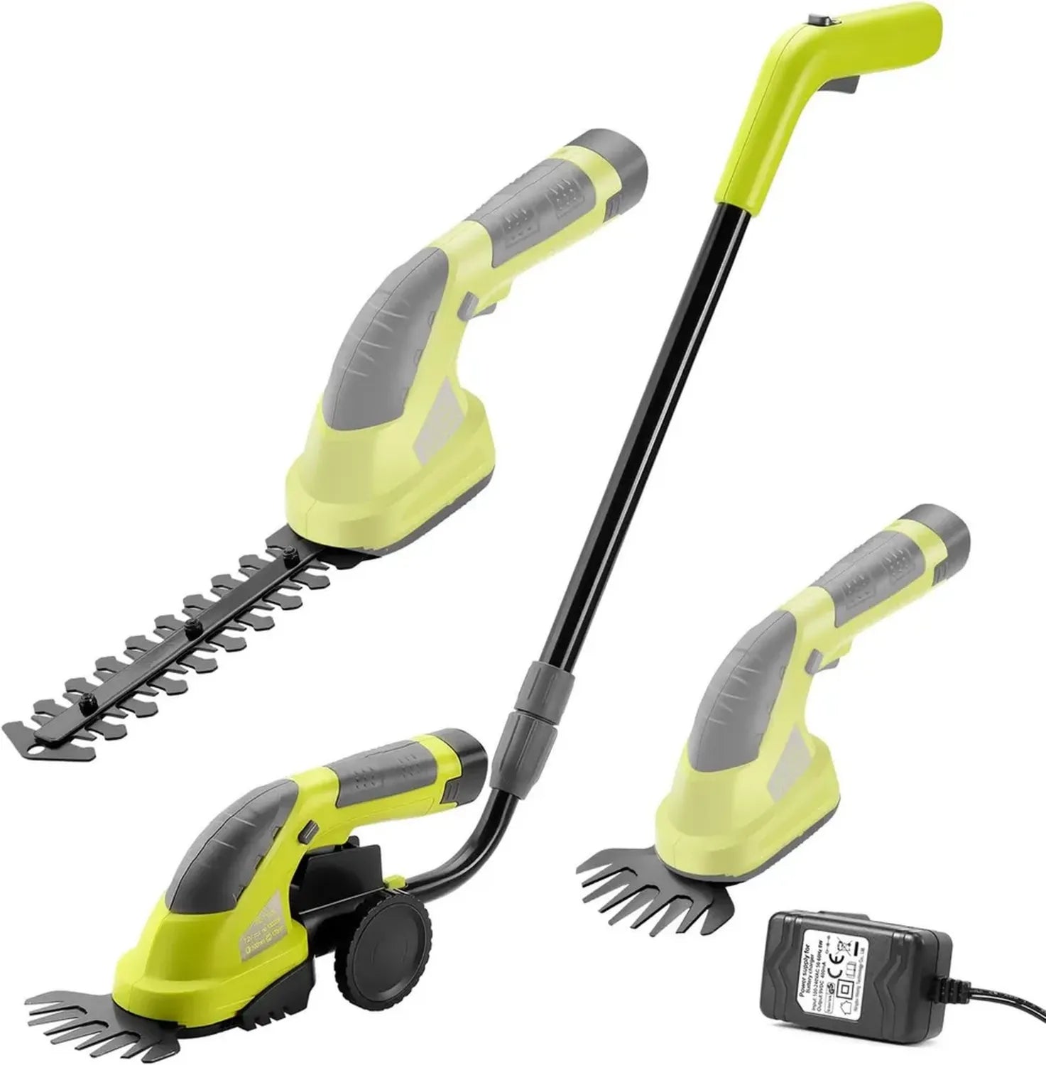 DEWINNER Forbici Elettriche da Giardino 7.2V, Tagliasiepi e Sfoltirami con Impugnatura Girevole Morbida