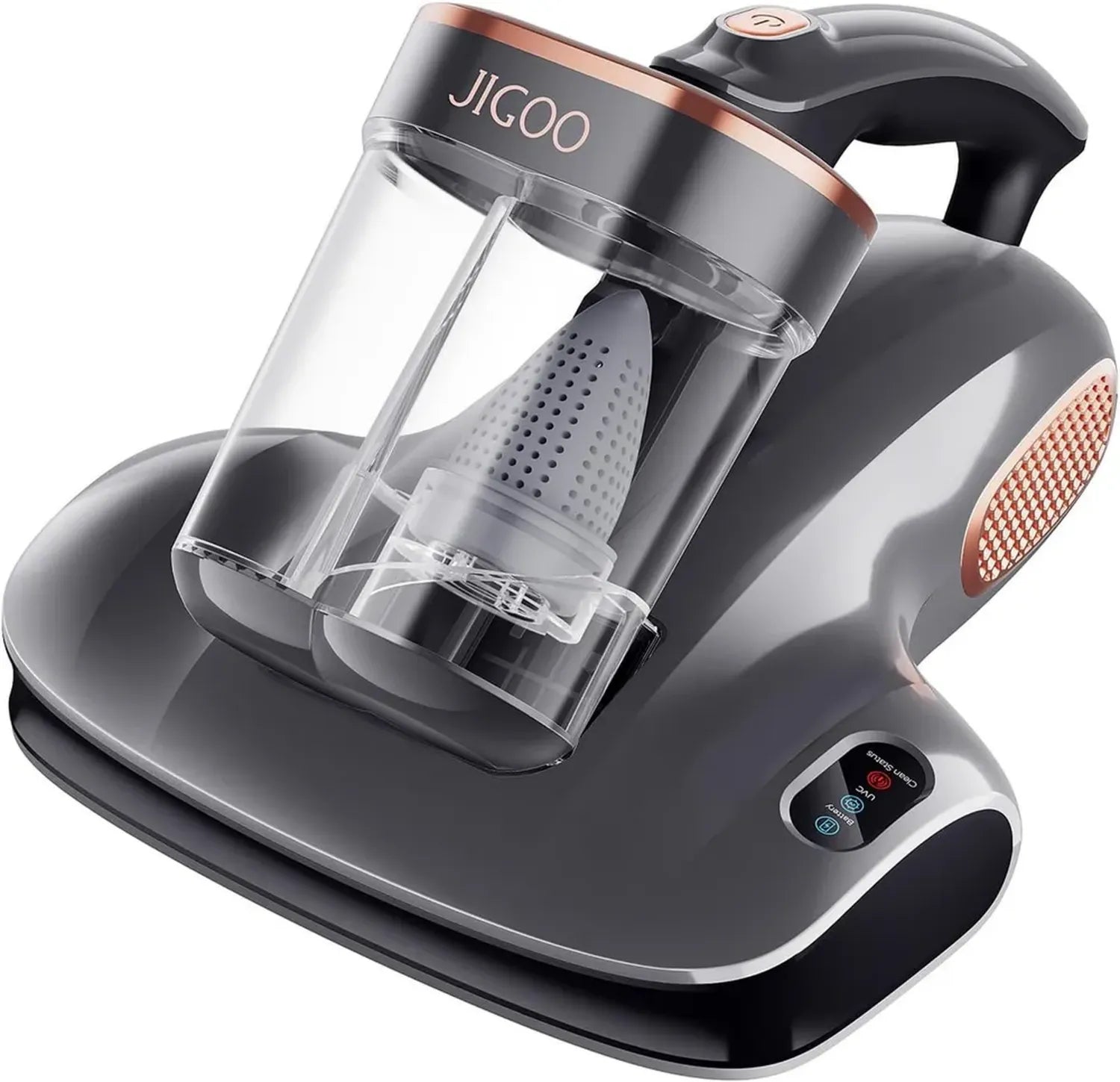 JIGOO S100 Aspirapolvere Senza Fili Antiacaro con Luce UV e Potenza di 80000 RPM per Materassi e Divani