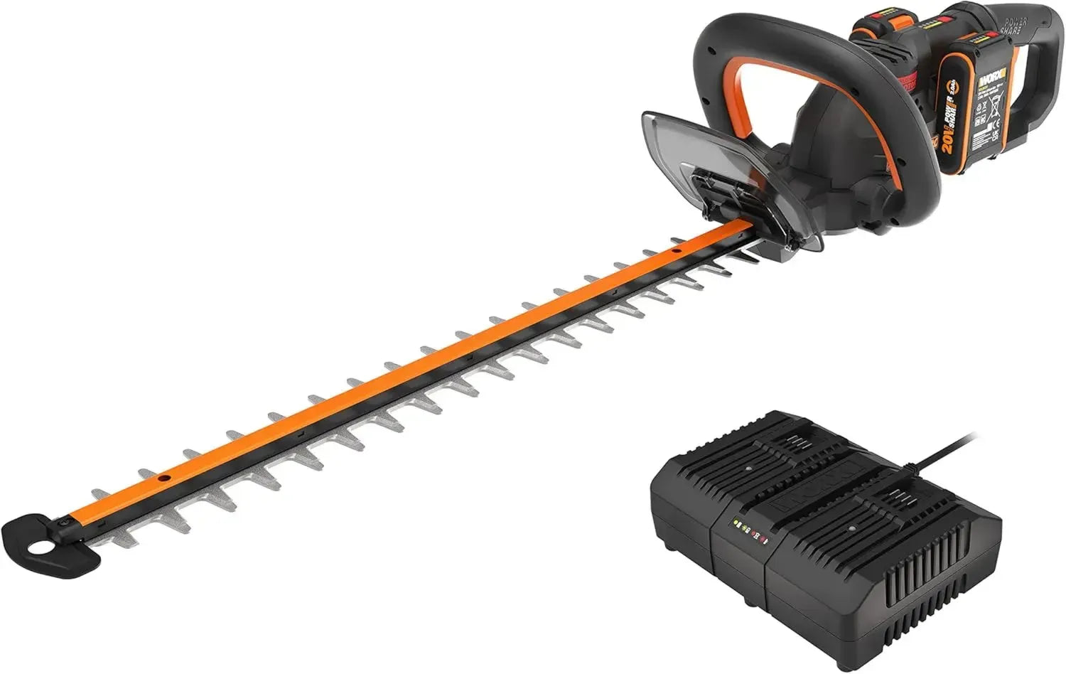 WORX WG286E Tagliasiepi 40V Lama 58cm, Taglio 25mm, Batterie e Caricatore Inclusi