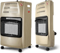 Stufa a Gas Pieghevole 4200W con 3 Livelli di Calore, Accensione Sicura e Spazio Bombola, Beige