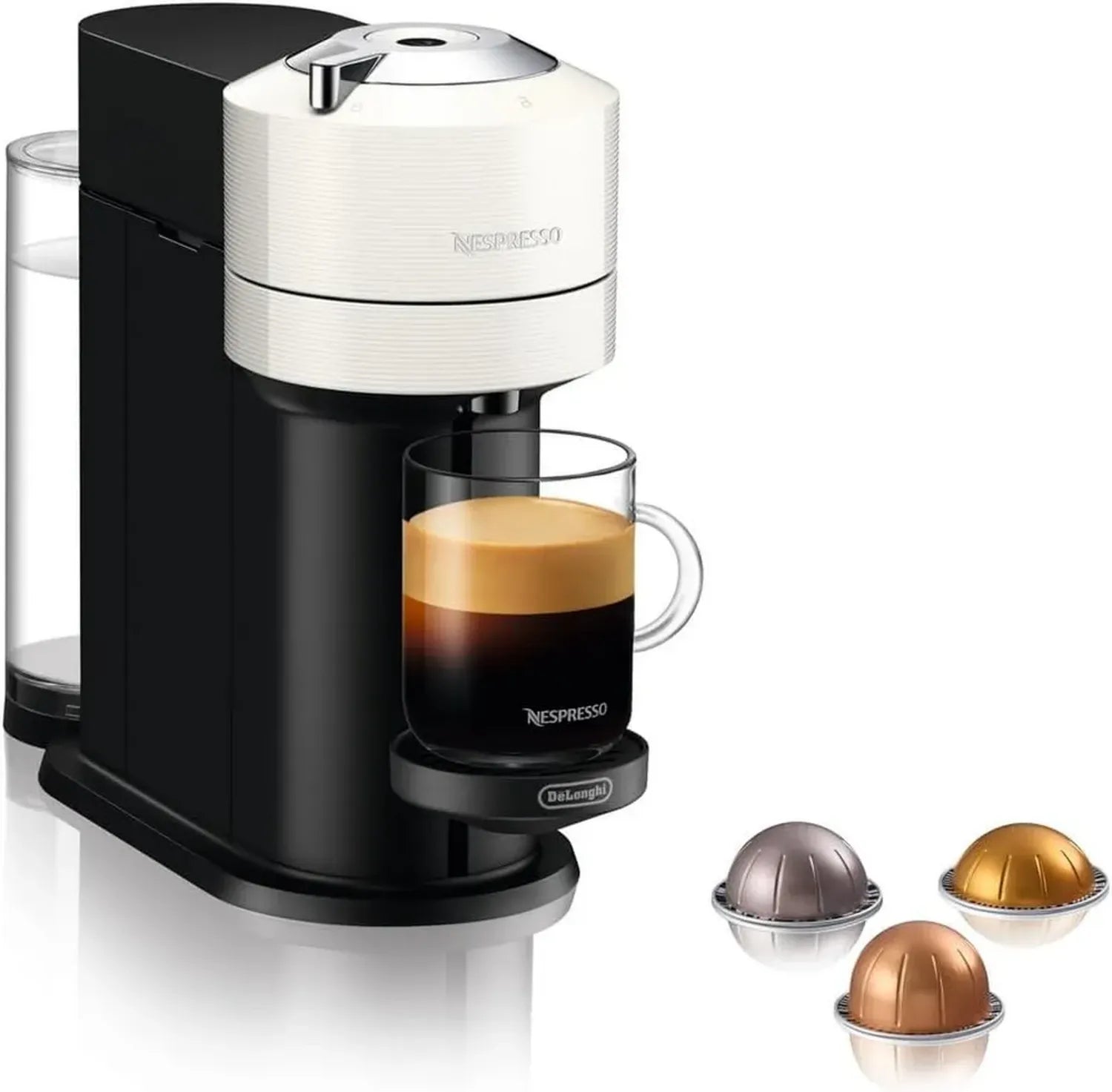 Macchina da Caffè Nespresso Vertuo Next con Tecnologia Centrifusion, Serbatoio 1L, Bianco