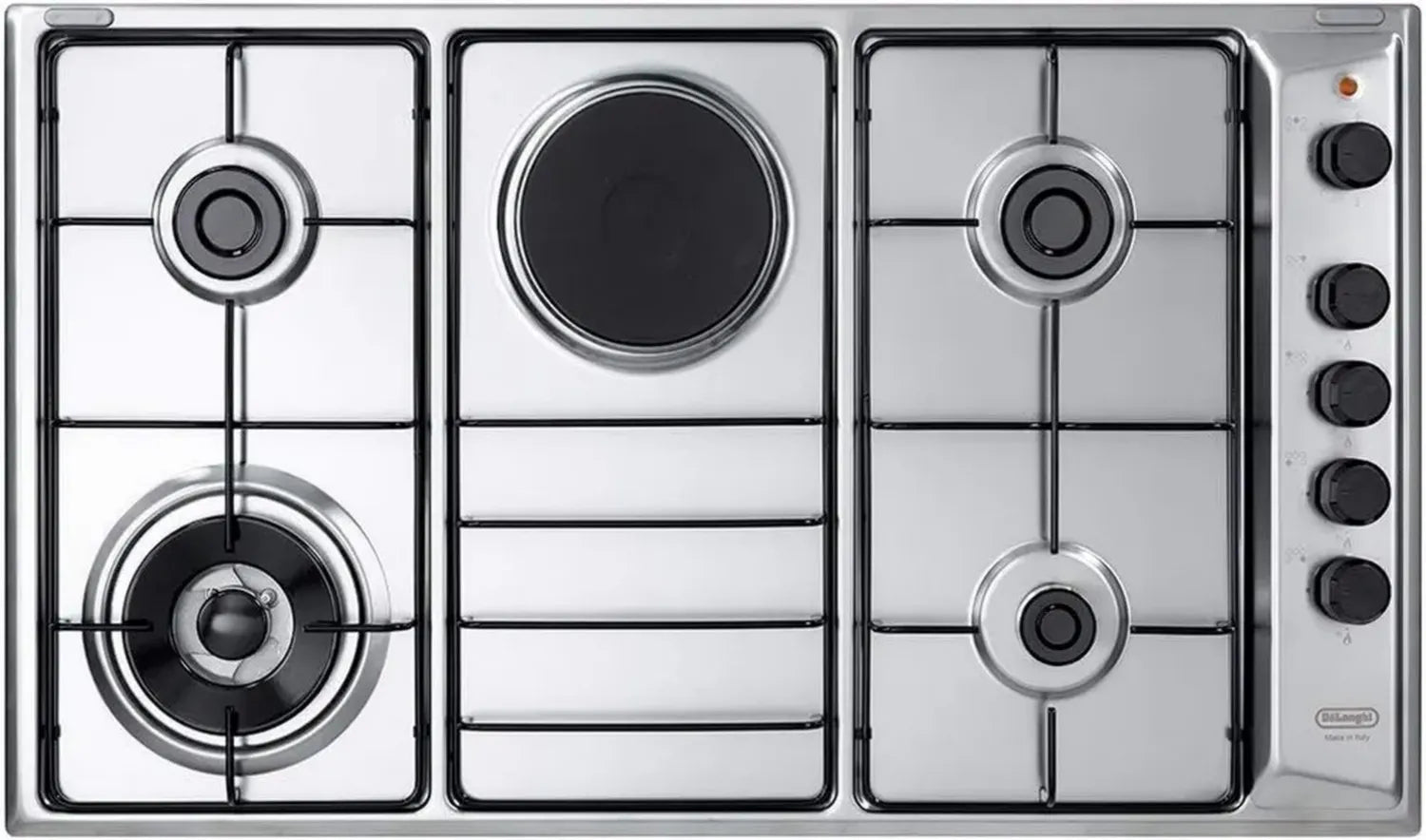 DeLonghi Piano Cottura a Gas 90 cm con Piastra Elettrica