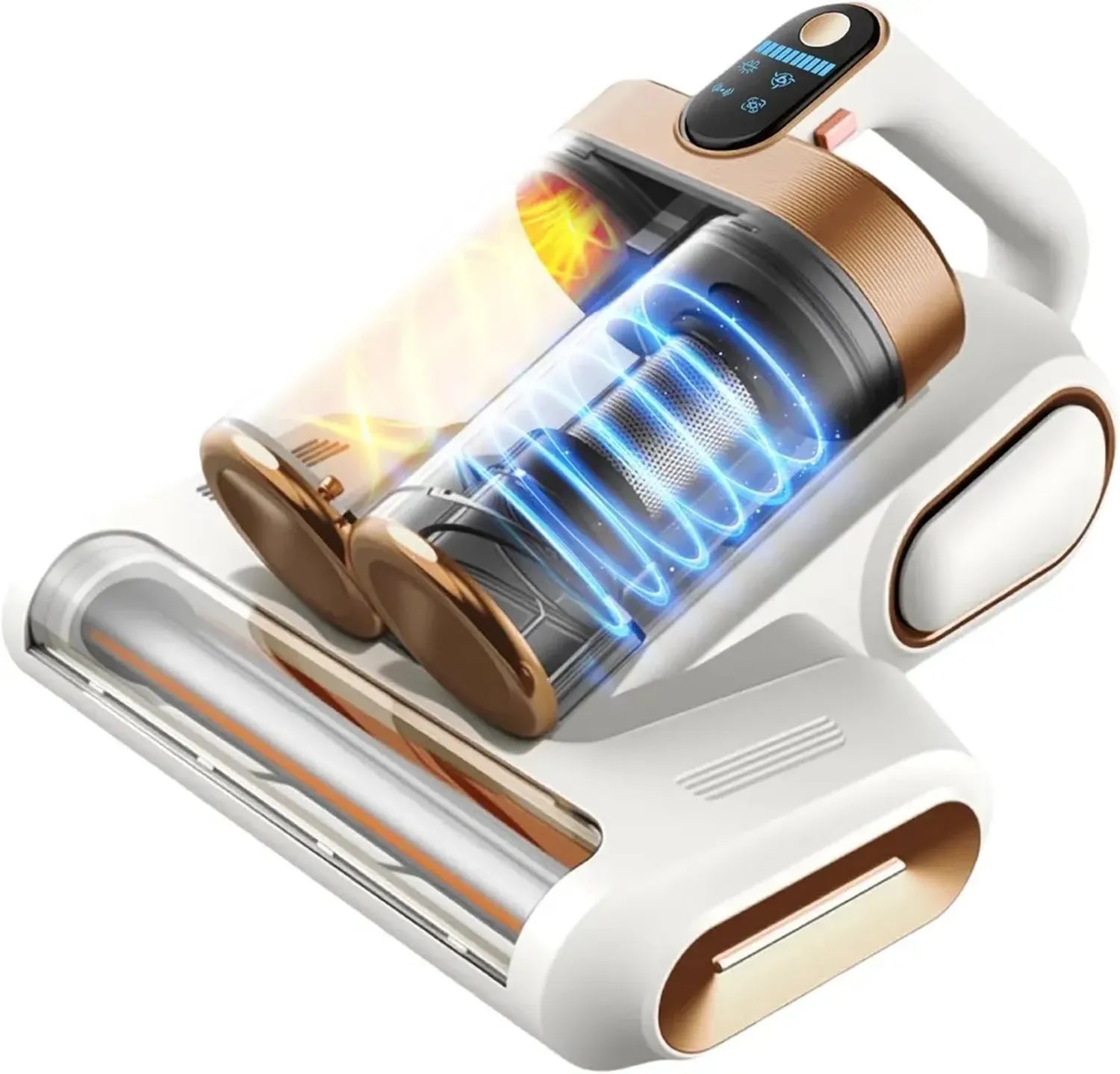 Aspirapolvere Antiacaro Senza Fili con Sterilizzazione UV per Materassi e Divani, Ricarica USB-C