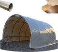 Box auto in acciaio con copertura PVC resistente 4x6m Avorio