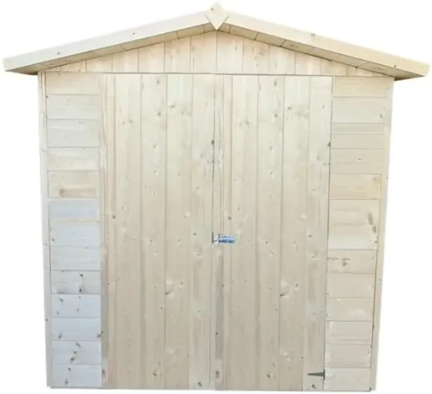Casetta in legno 202x154 cm con porta doppia, pavimento e tetto impermeabile rosso