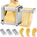 Macchina per Pasta Elettrica in Acciaio con Lame Intercambiabili per Spaghetti e Fettuccine