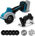 Smerigliatrice angolare a batteria 18V compatibile Makita, 76mm 20000 giri/min senza spazzole, include 5 dischi abrasivi e 2 da taglio, con parapolvere (batteria non inclusa)