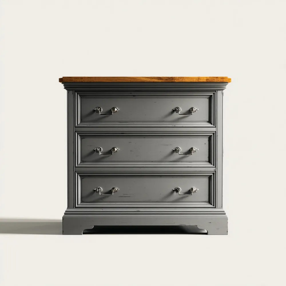 Chest of Drawers 90x80x45 cm - Gray - Classic Style