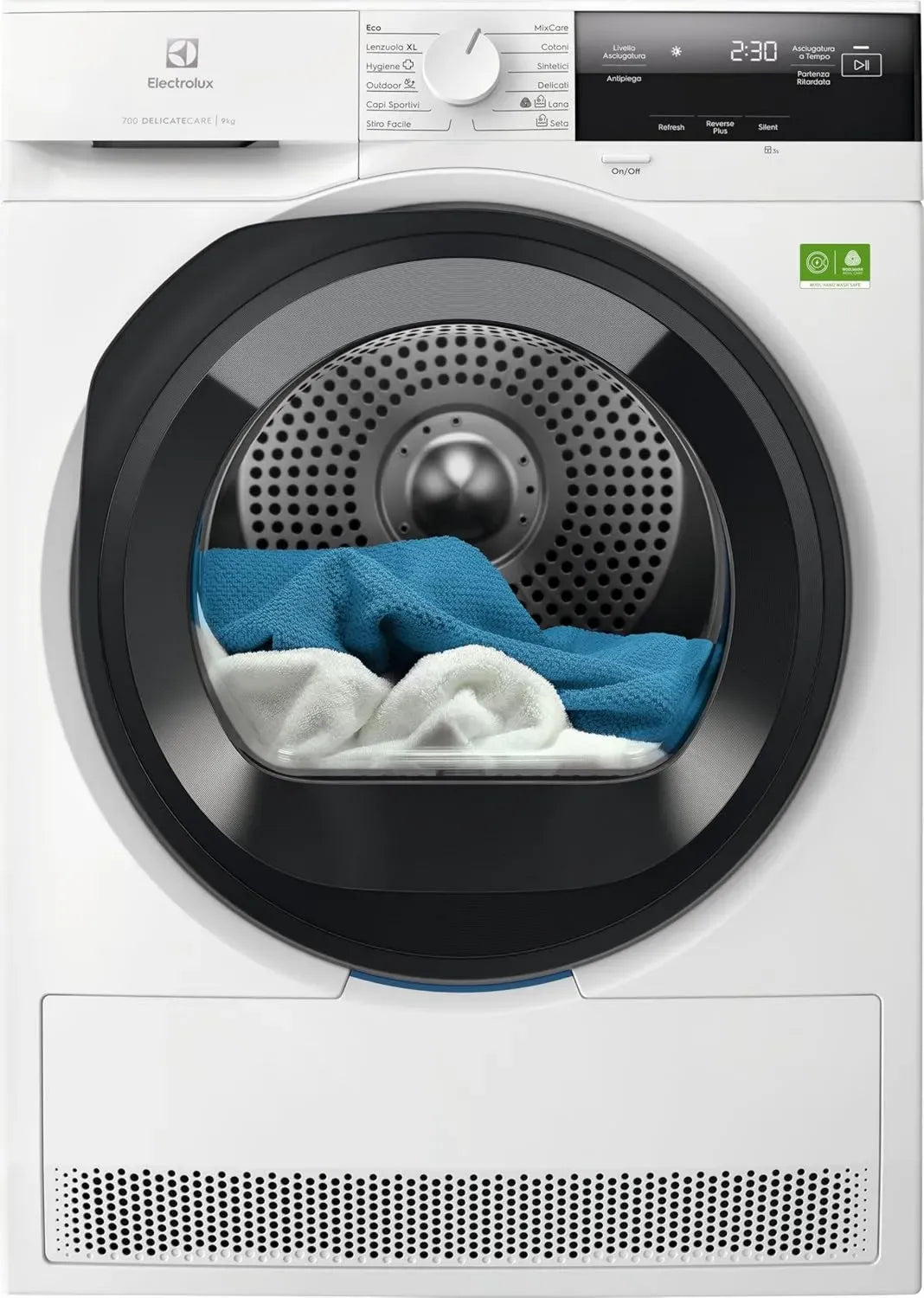Asciugatrice Electrolux 9 kg con Pompa di Calore, Classe B, Motore Inverter, Programma Igiene e Funzione MixCare