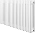 Radiatore Classico Orizzontale 4 Colonne 600x1010mm in Acciaio Bianco con Kit Completo