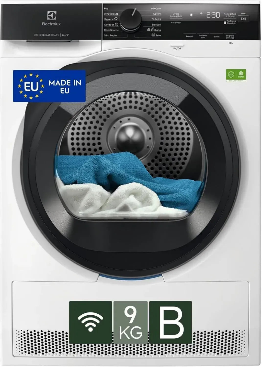Asciugatrice Electrolux 9 kg Pompa di Calore Serie 700 DelicateCare