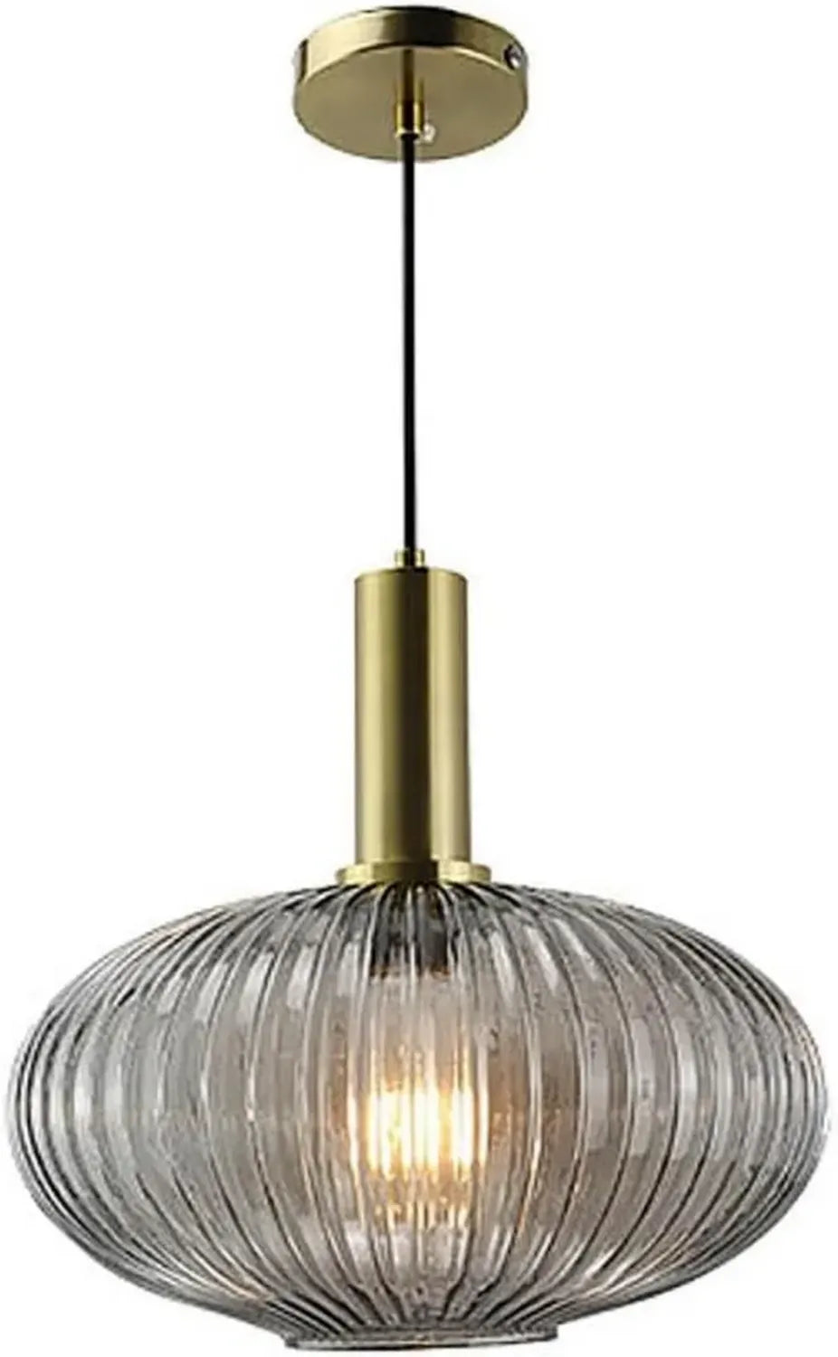 Lampadario Moderno in Vetro Ambra, Sospensione Regolabile E27 a 3 Luci per Ristoranti e Camera da Letto