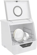 Lavastoviglie compatta da tavolo con controllo touch, LED, 4 programmi, per 2-5 persone, 6L, 55 dB, 800W, spina EU