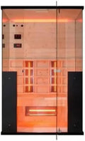Sauna a Infrarossi Italia 125x100 cm a Spettro Completo con Bluetooth per 2 Persone