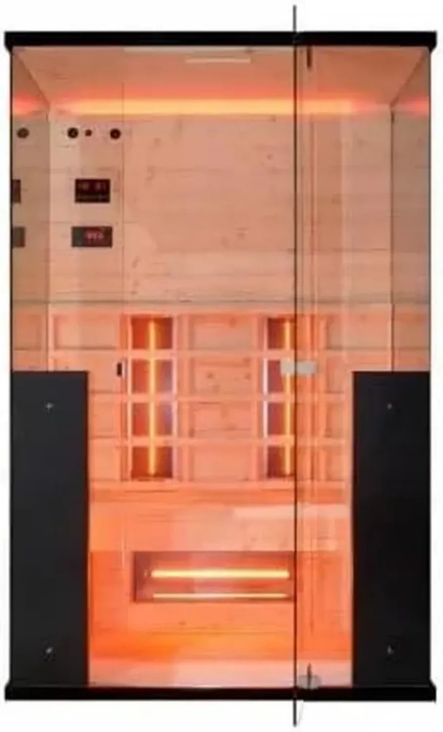 Sauna a Infrarossi Italia 125x100 cm a Spettro Completo con Bluetooth per 2 Persone