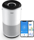 Purificatore d'Aria Levoit Smart con Controllo App e Alexa, HEPA e Carbone Attivo, Ampia Copertura 90 m², Super Silenzioso, Rilevamento PM2.5, Ideale per Allergie e Odori