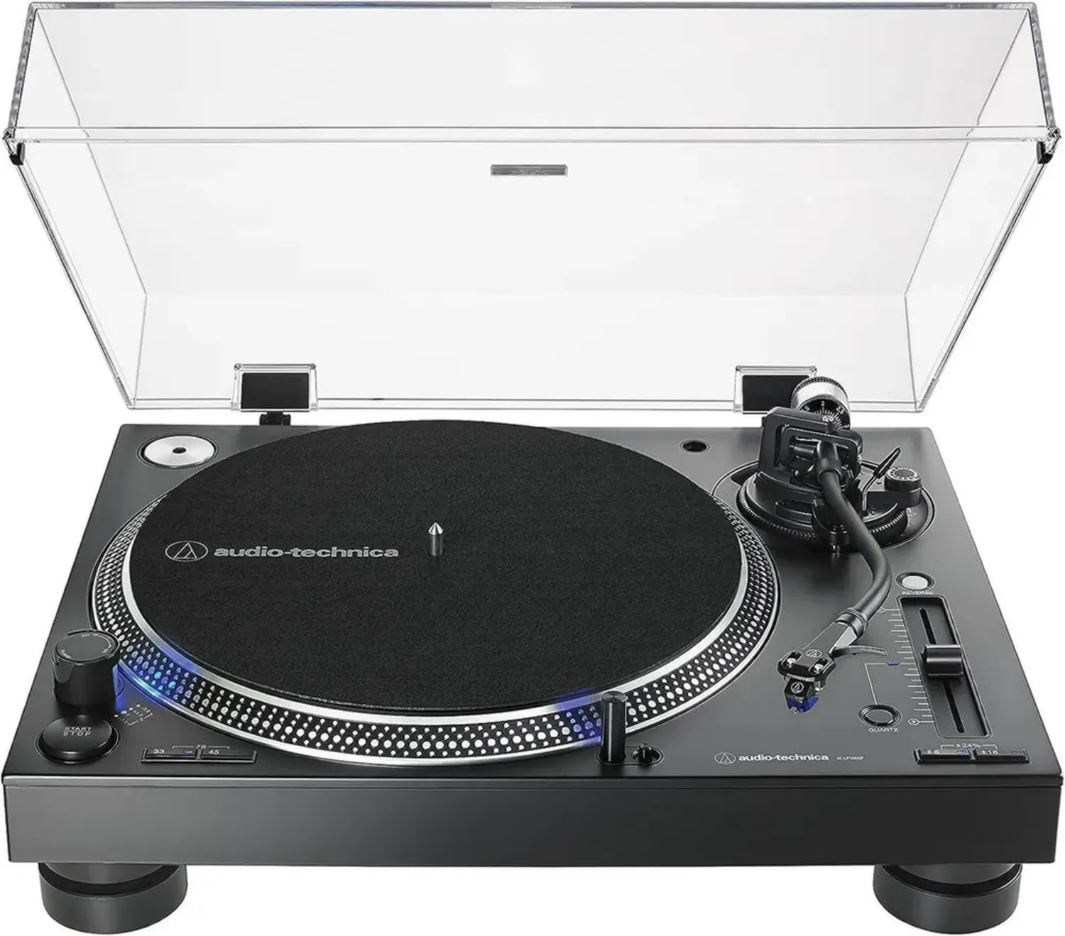 Audio-Technica AT-LP140XP Giradischi Professionale a Trasmissione Diretta con Testina DJ - Nero