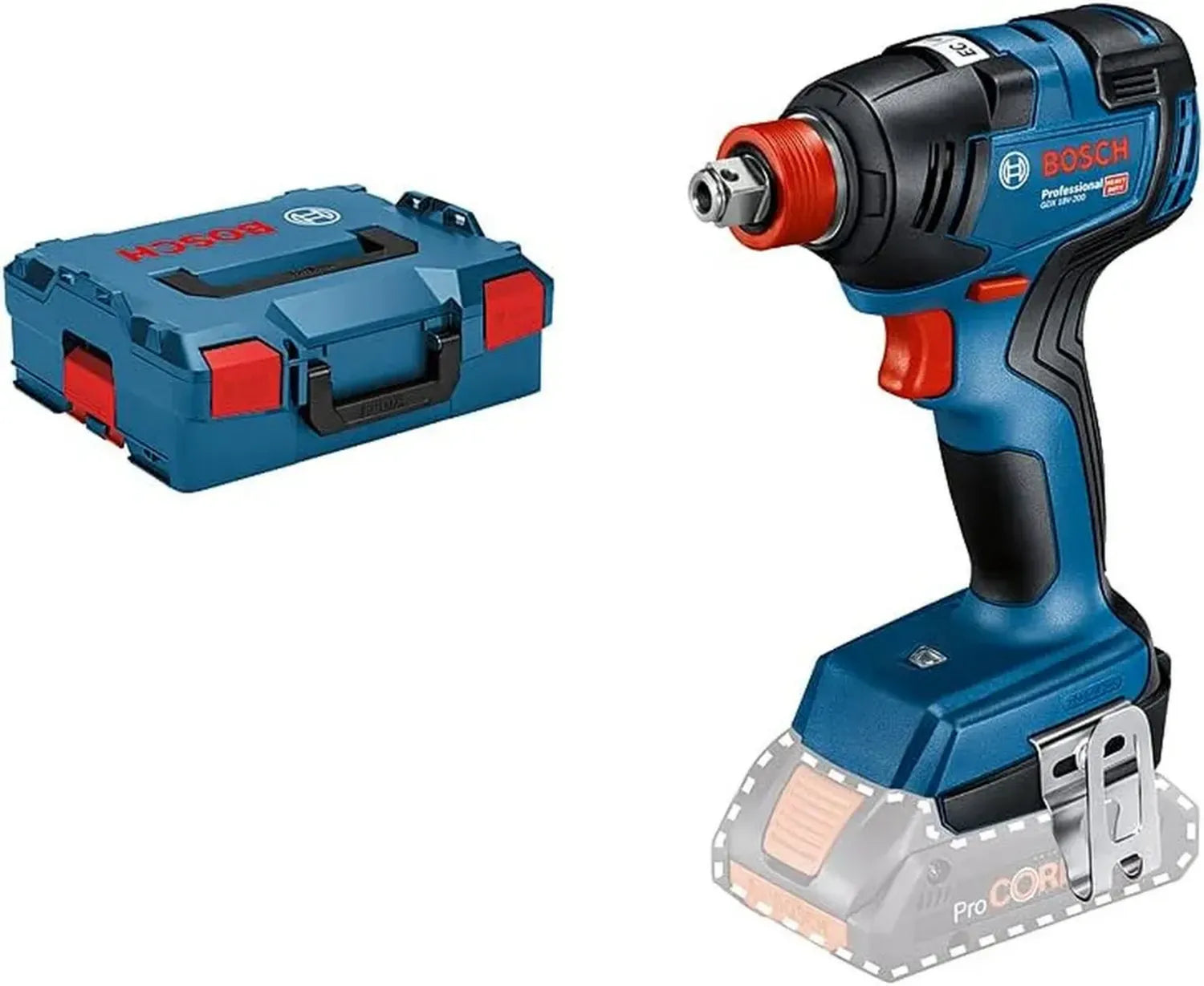 Avvitatore a Impulsi Bosch GDX 18V-200, 18V, 200Nm, Solo Utensile, L-BOXX