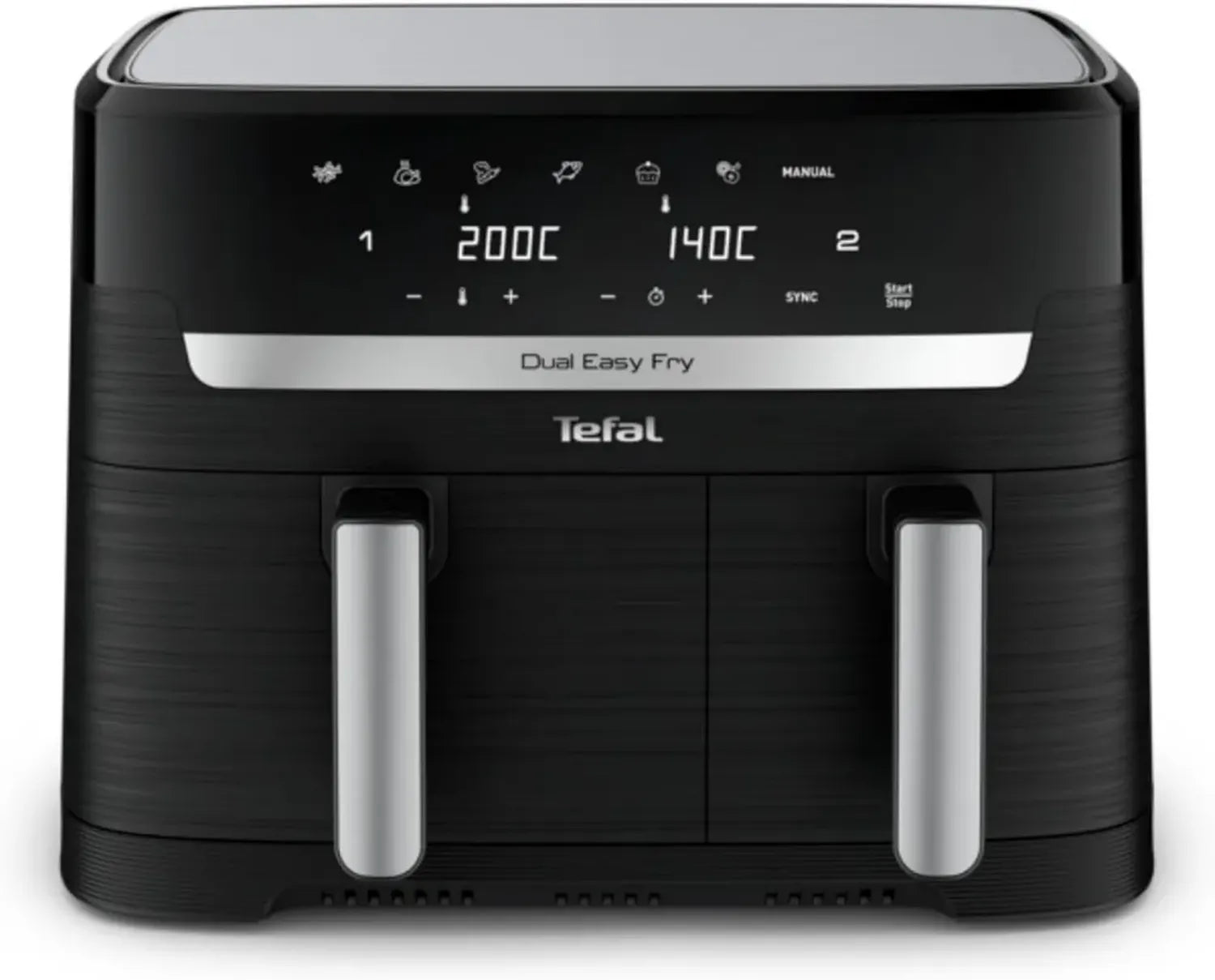 Friggitrice ad Aria Tefal Dual Chamber 5,2/3,1 L con 7 Programmi e Risparmio Energetico