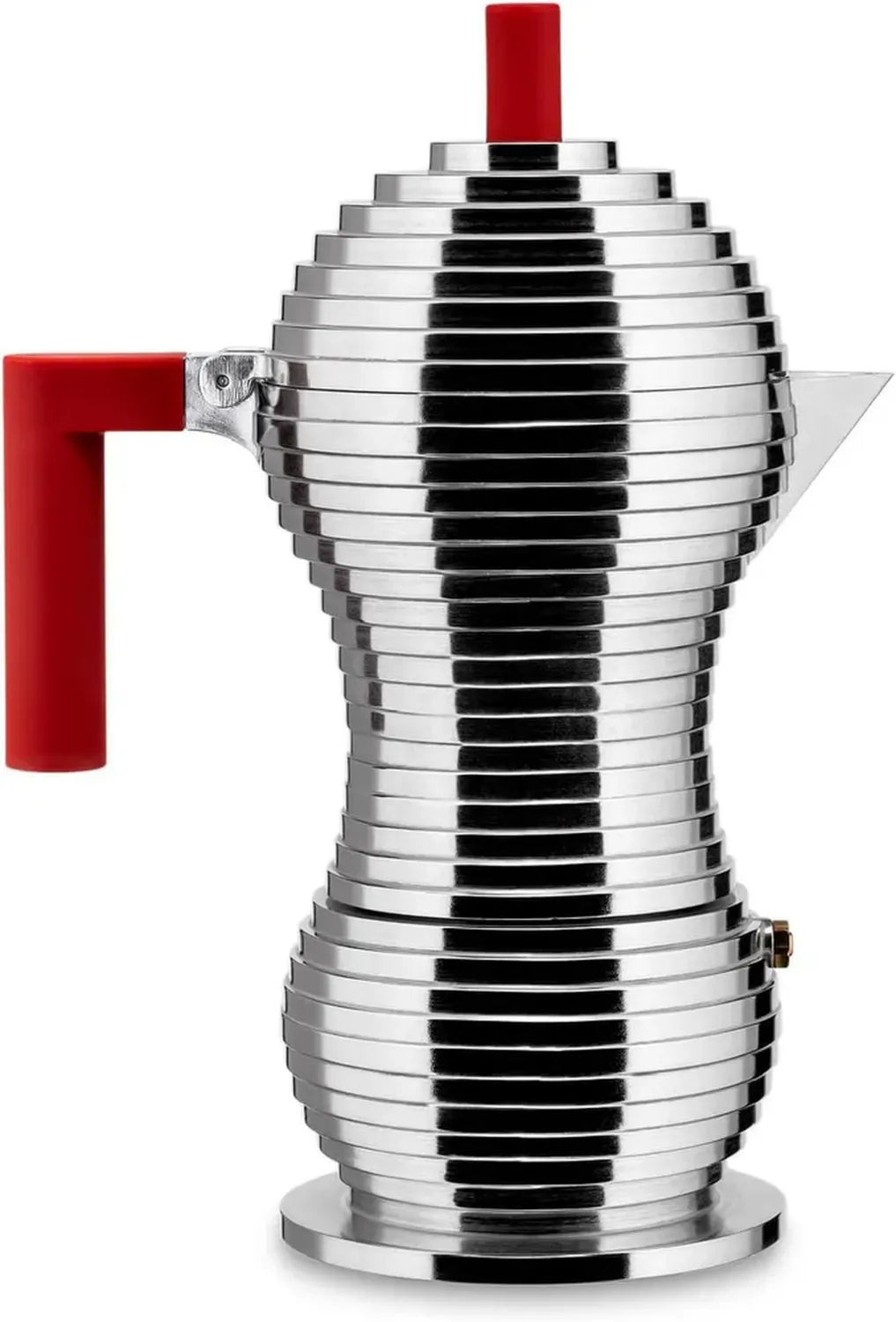Caffettiera Alessi Pulcina MDL02/6 R Induzione, 6 Tazze, Design in Alluminio Rosso