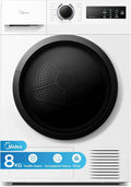 Midea Asciugatrice 8 Kg con Pompa di Calore, Installazione Libera, Classe A++, Rapida, 15 Programmi, Bianco - MD11EH80D
