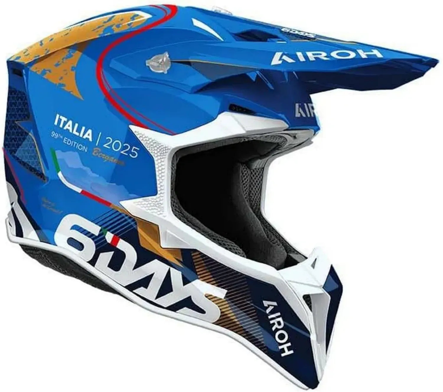 Casco Moto Off-Road AIROH WRAAAP 6DAYS Italia 2025 S