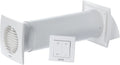 Unità VMC Decentralizzata 100mm Steinberg14 - Recuperatore di Calore Bianco con Interruttore Integrato - Ventilazione a Doppio Flusso per Parete